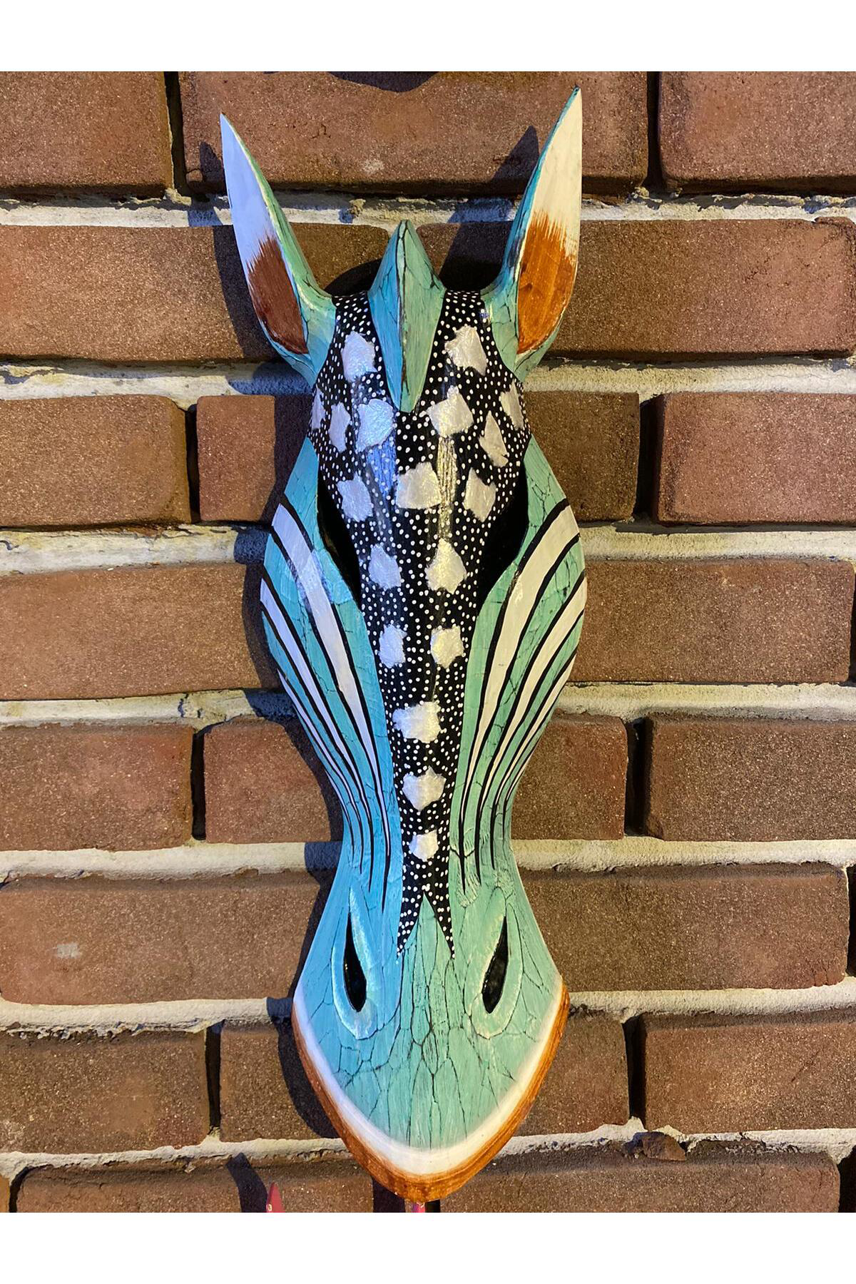 Elif Aksesuar Ahşap Zebra Mask 50 Cm