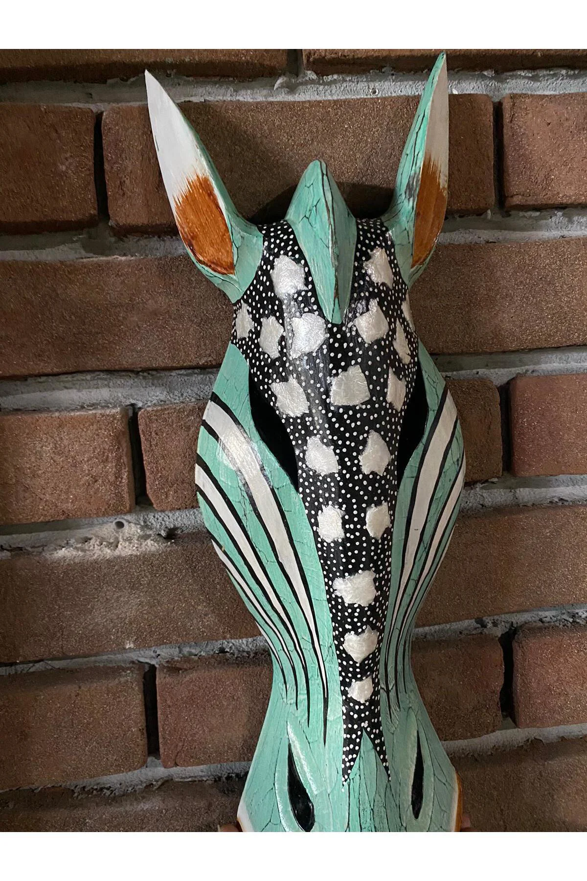 Ahşap Zebra Mask 50 Cm
