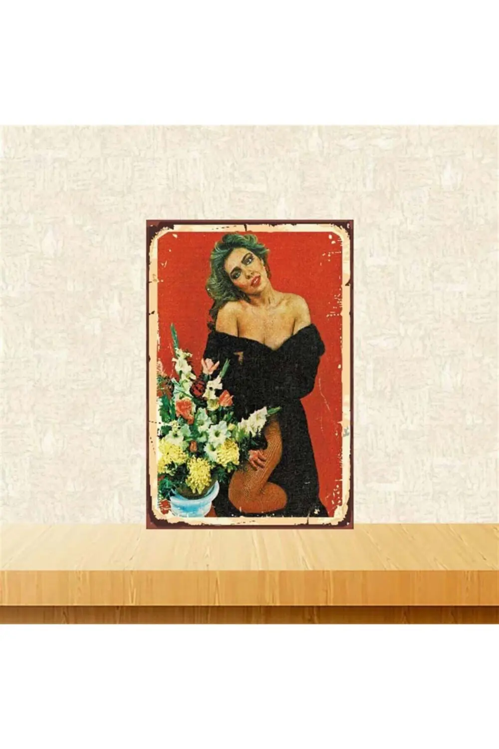 Ahu Tuğba 20-30 Cm Retro Ahşap Poster Tkfx3726
