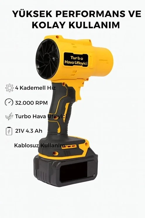 Ahv-18 Turbo Hava Üfleyici | 4 Kademe Hız | 21v 431w Kablosuz Blower | 32.000 Rpm’’ Fiyatı, Yorumları ve Özellikleri