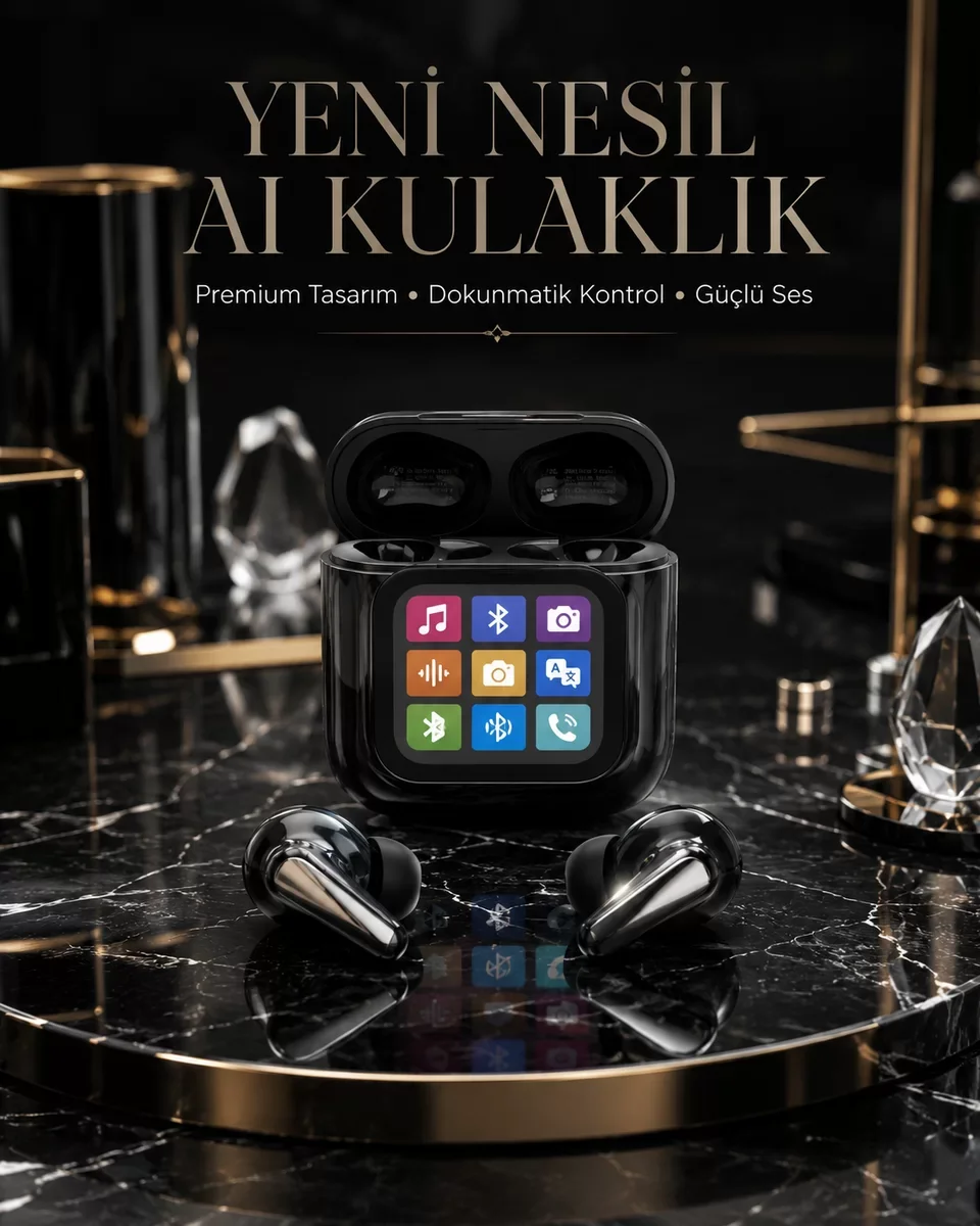 AI Bluetooth Kulaklık Akıllı Dokunmatik Kontrol Özellikli
