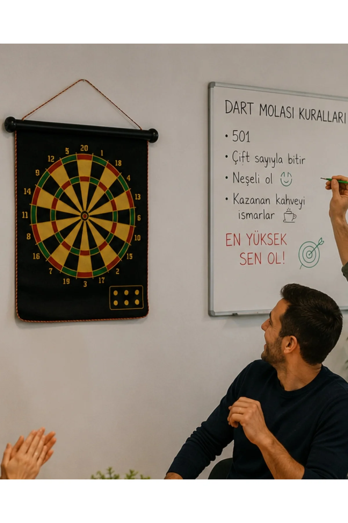 Aile Arkadaş Oyunları İçin Manyetik Dart Tahtası 6 Ok Dahil