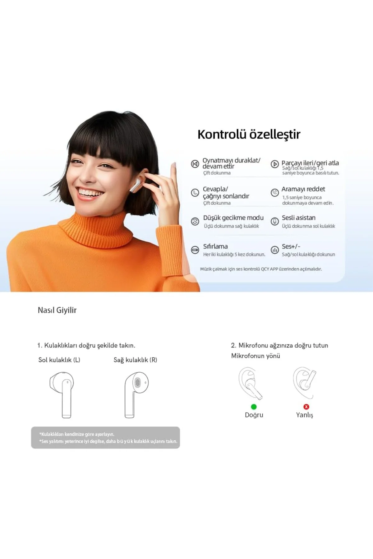 AilyBuds Lite ENC Gürültü Engelleme Bluetooth 5.3 Kablosuz Kulakl AilyBuds Lite ENC Gürültü Engelleme Bluetooth 5.3 Kablosuz Kulakl