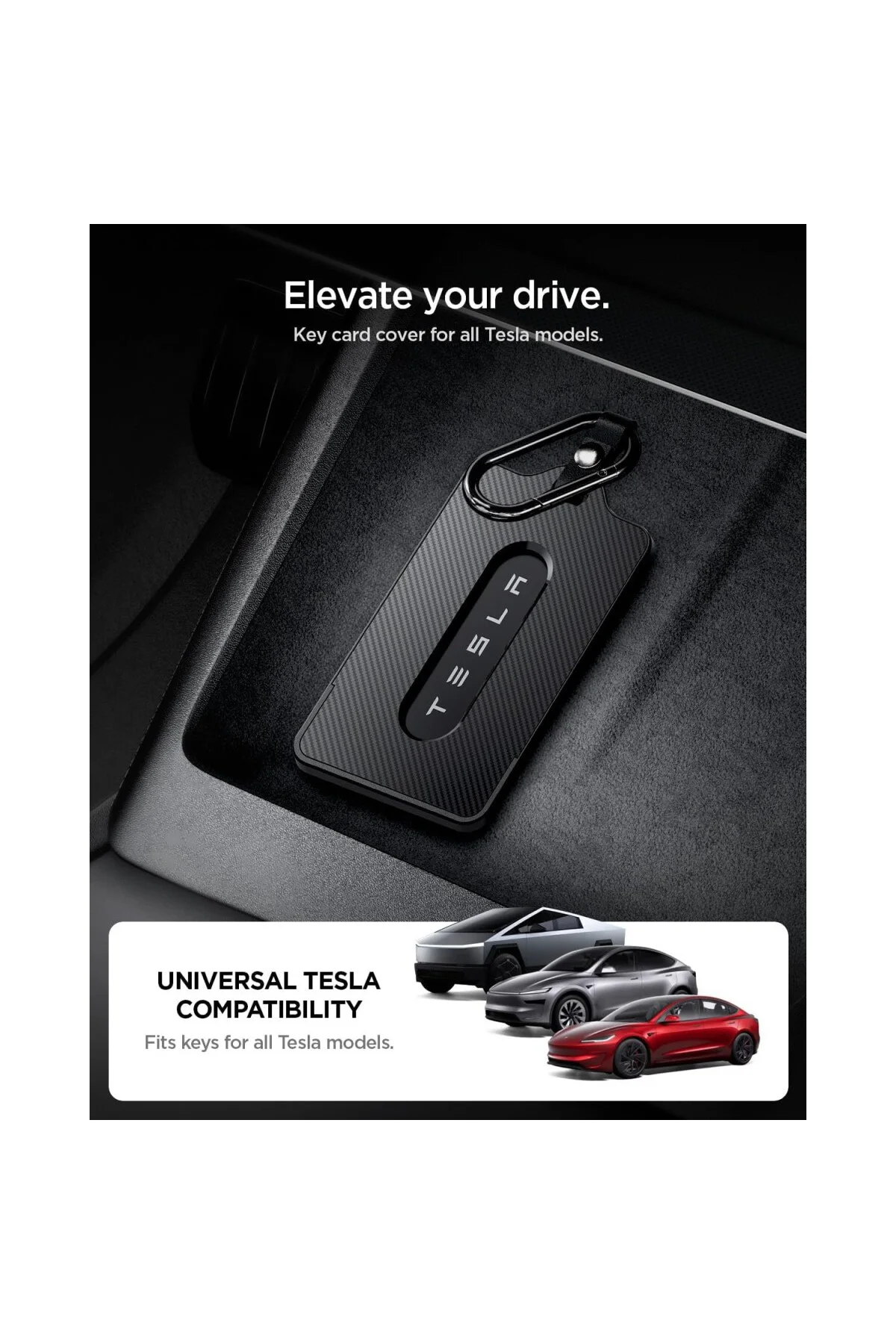 Air Fit Tesla Anahtarı ile Uyumlu Kart Kılıfı (2 Adet) TO243 Blac