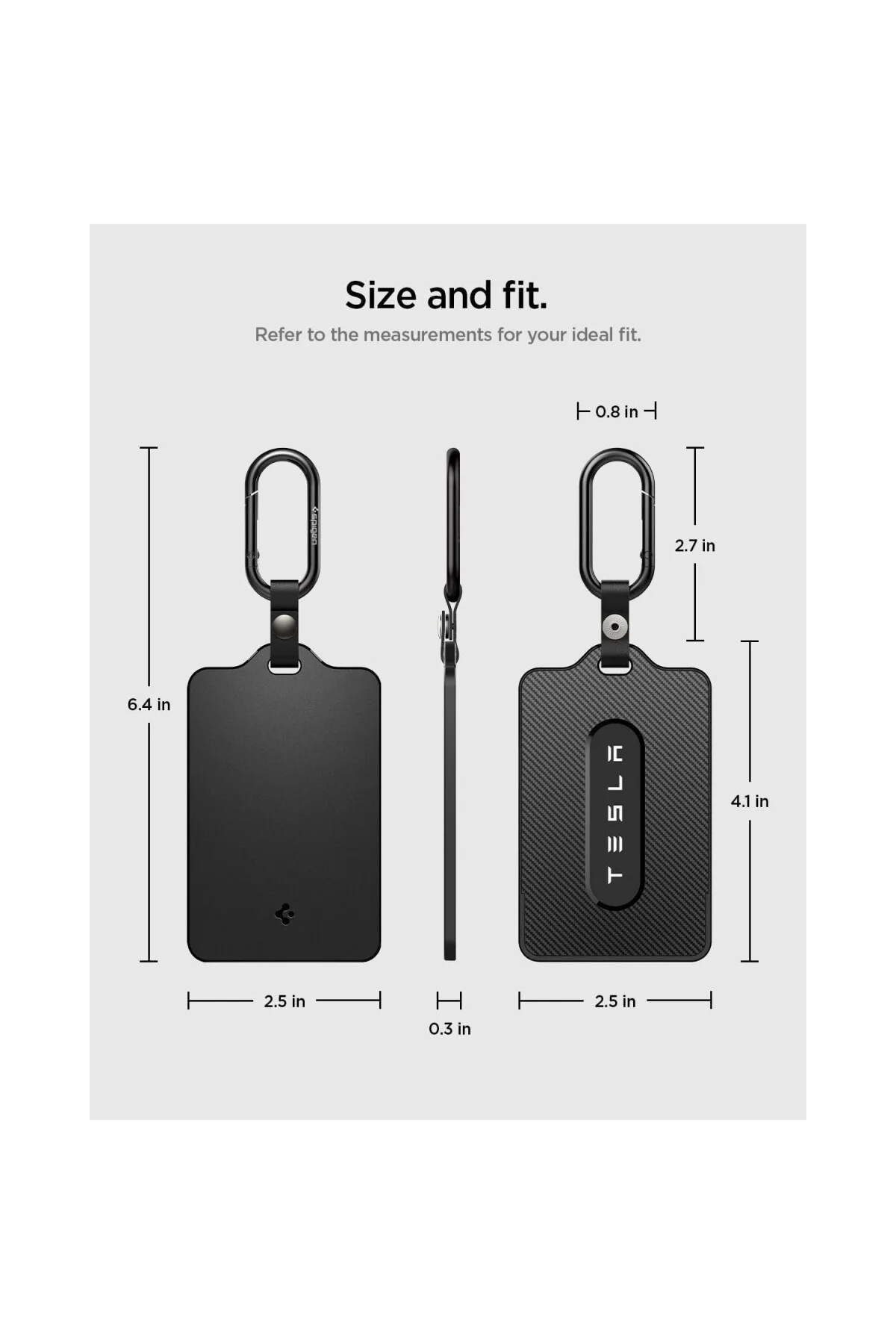Air Fit Tesla Anahtarı ile Uyumlu Kart Kılıfı (2 Adet) TO243 Blac