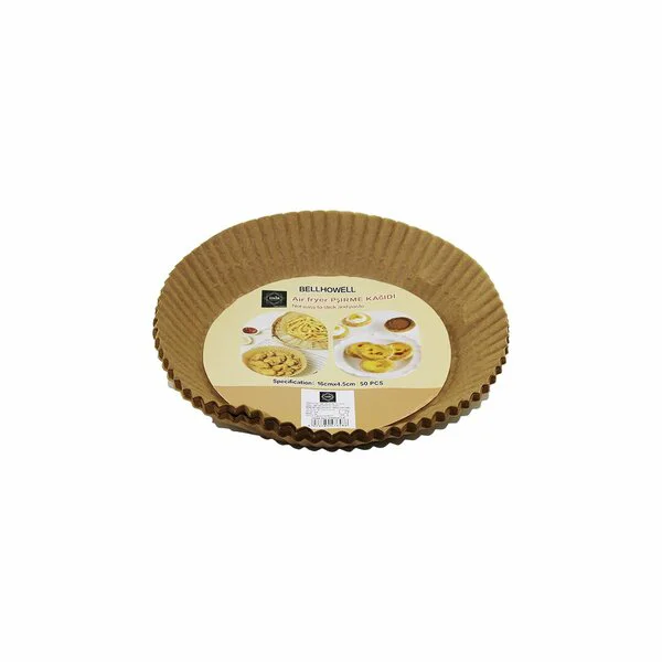 AİR FRYER 50 PCS YUVARLAK TABAN: 16CM KENAR: 5CM KAĞIT PİŞİRME KA