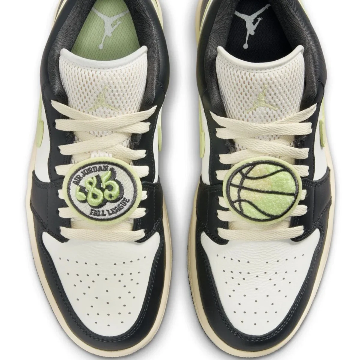 Air Jordan 1 Low 'Fall League' Special Edition Womens Sneaker Hakiki Deri Kadın Günlük Spor Ayakkabı Krem Antrasit
