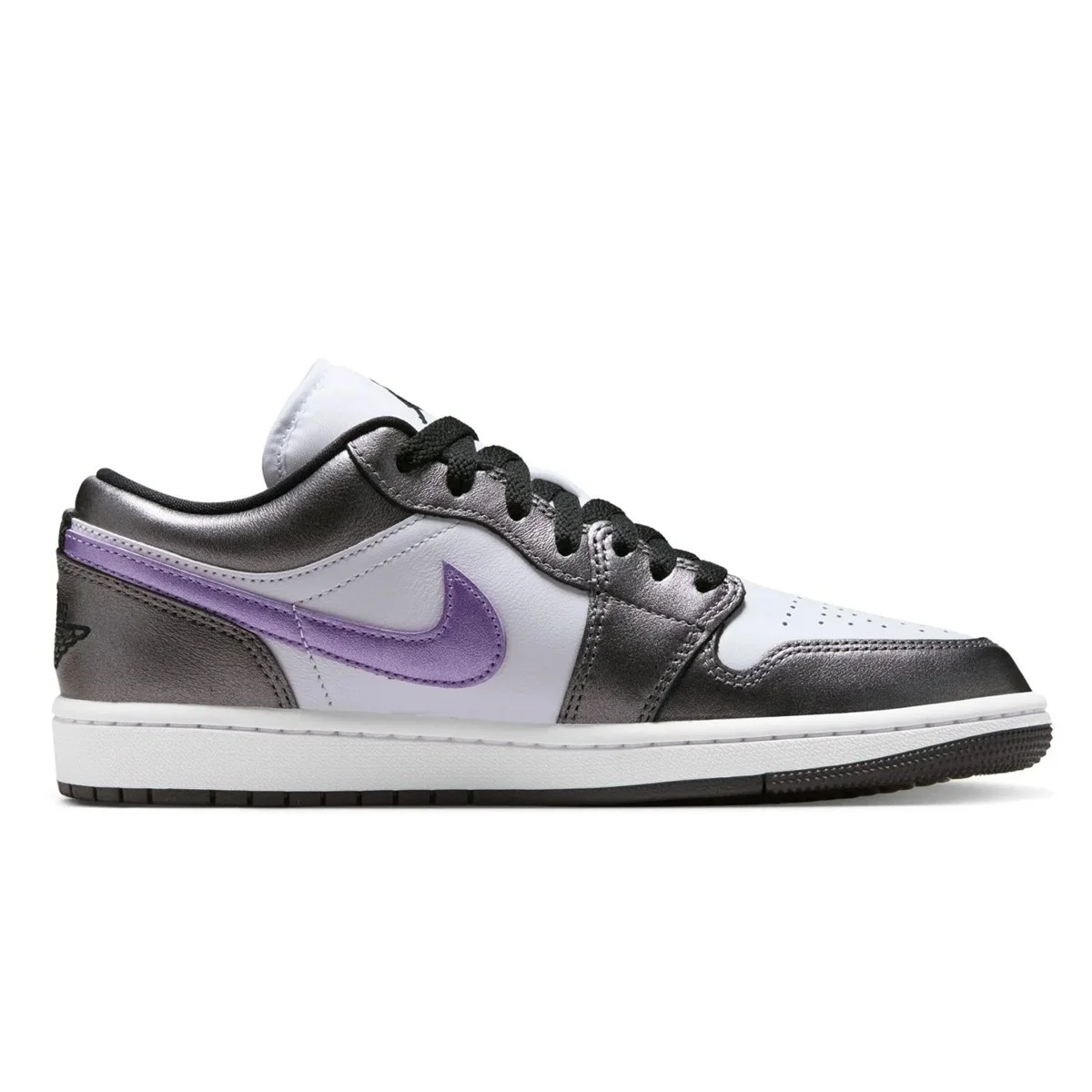 Air Jordan 1 Low Special Edition Womens Sneaker Hakiki Deri Kadın Günlük Spor Ayakkabı Beyaz Gri