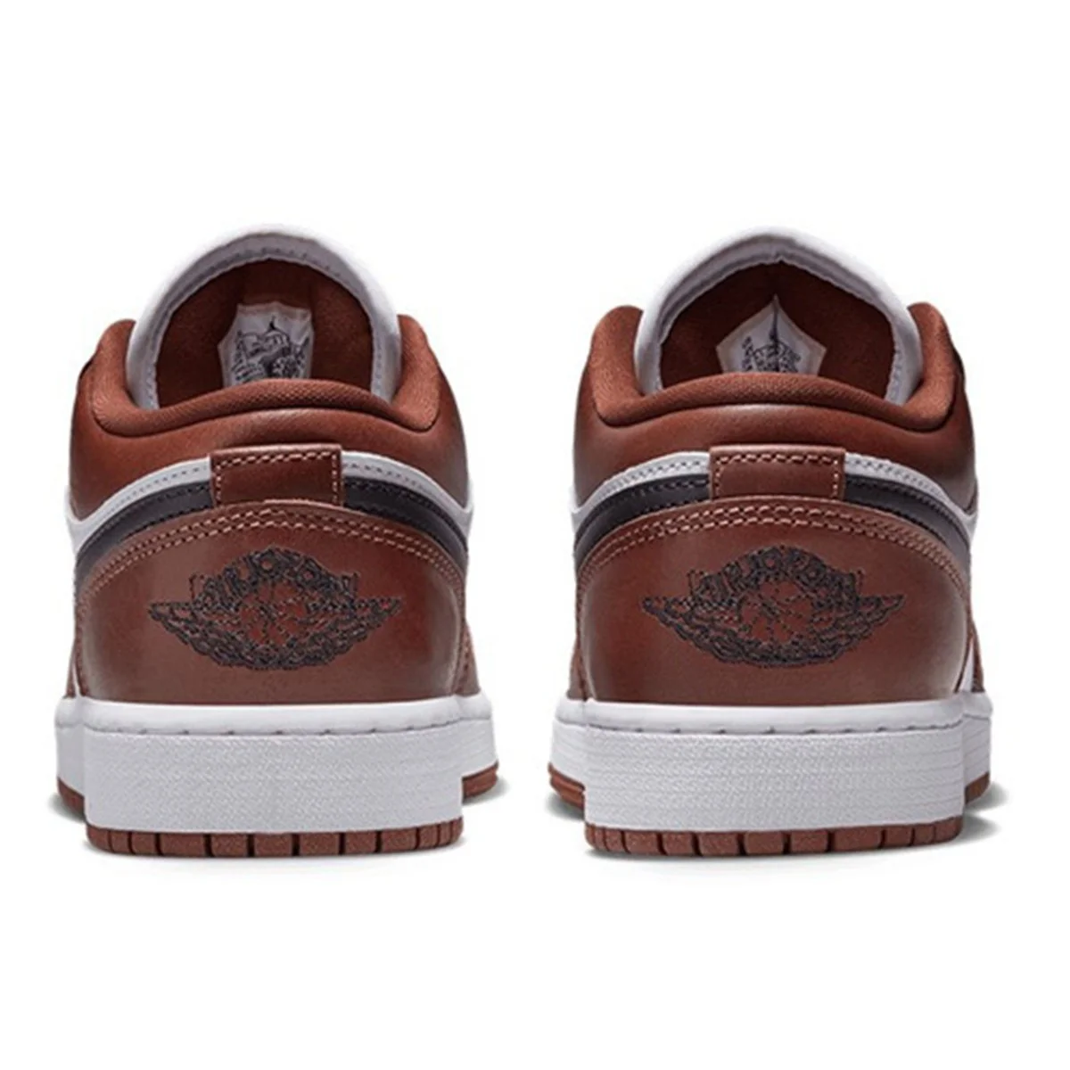 Air Jordan 1 Low Special Edition Leather Unisex Sneaker Hakiki Deri Günlük Spor Ayakkabı Beyaz Kahverengi