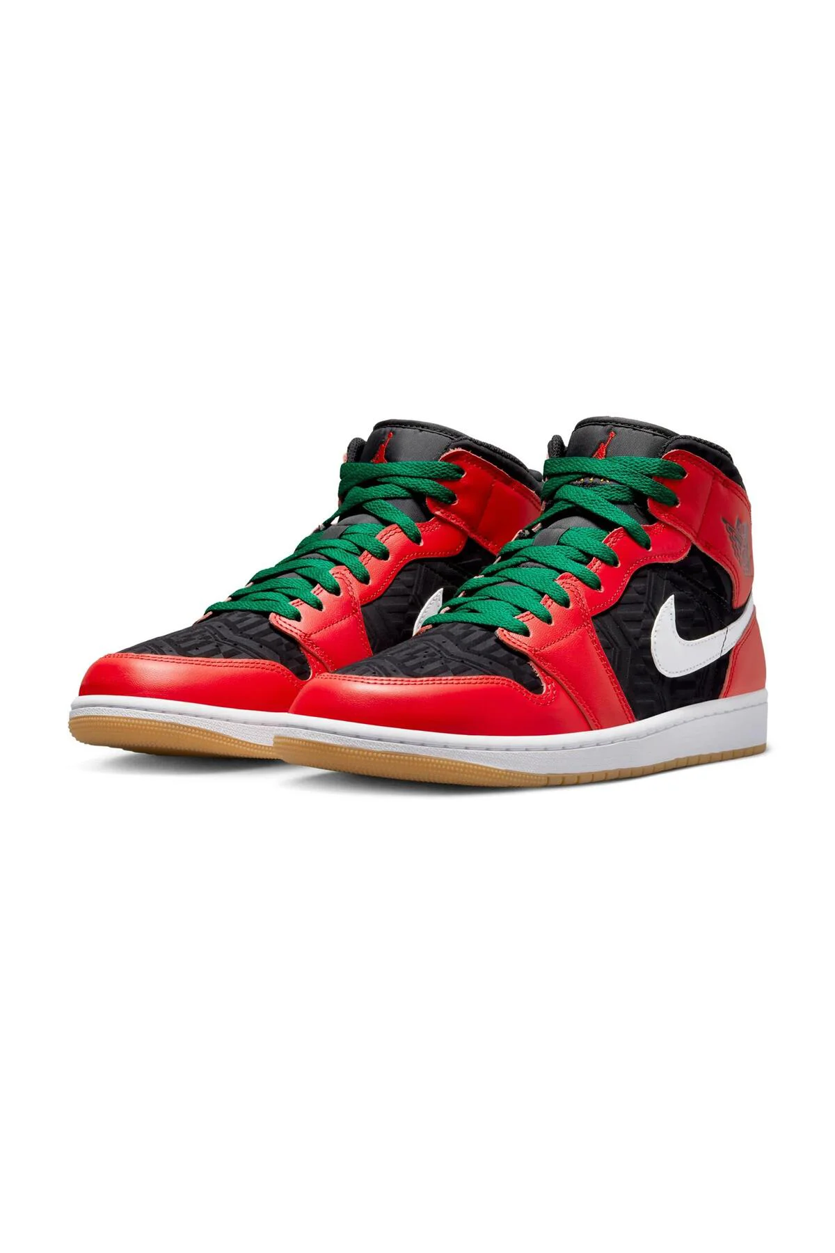 Air Jordan 1 Mid SE Christmas DQ8417-006 Erkek Basketbol Ayakkabı