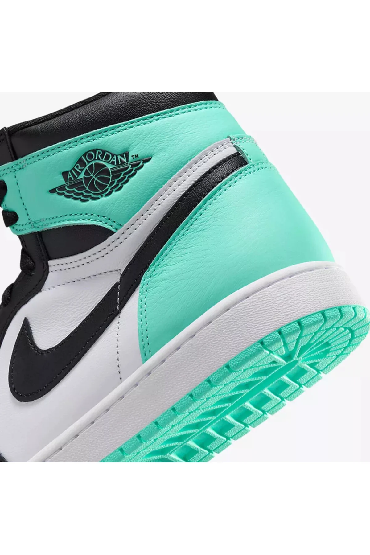 Air Jordan 1 Retro High Og Green Glow White Black Dz5485-130 Men's 1 Beden Büyük Alınız