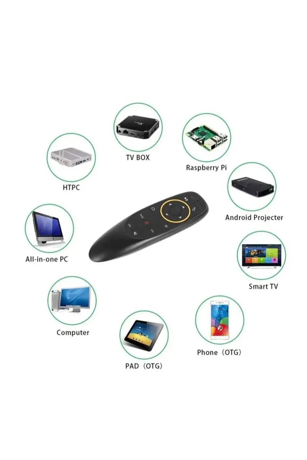 Air Mause 2.4 Ghz Jiroskoplu Android Sesli Komut Wireless Projekt