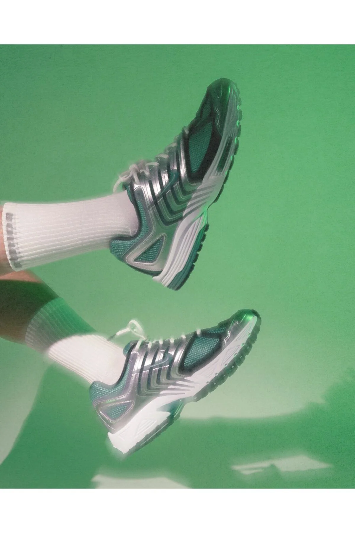 Air Pegasus 2K5 Bicoastal Metallic Silver erkek yeşil spor ayakka