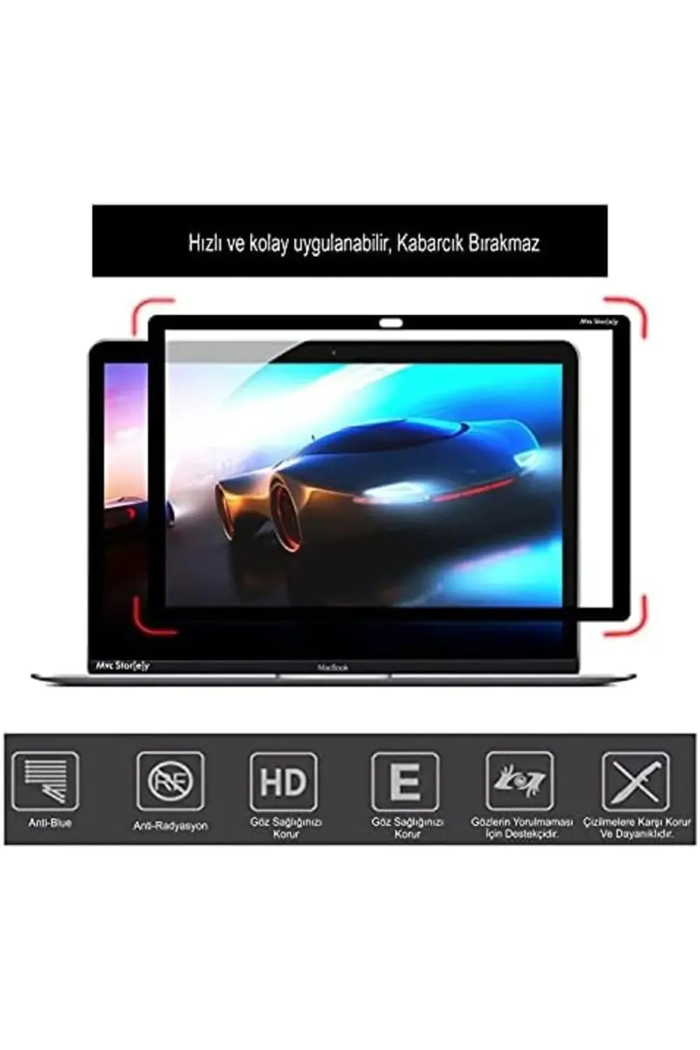 Air Pro 13 inç M1-M2 Ekran Çerçeveli Glare A2251 A2289 A2338 A217