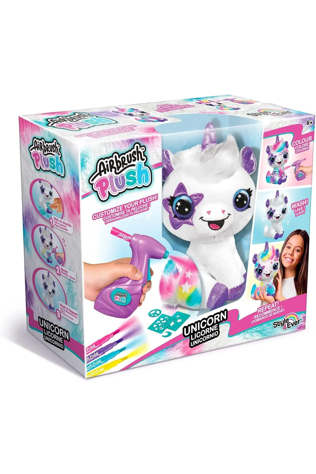 Oyuncak Store Airbrush Plush Unicorn Licorne Unicornio Spreyle Peluş Boyama Ve