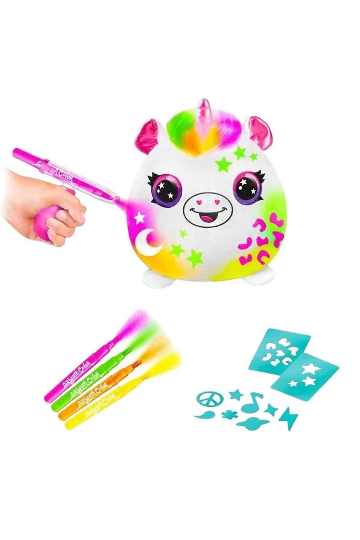 Airbrush Plush, White | One Size | Soft & Fun Toy | Perfect For K