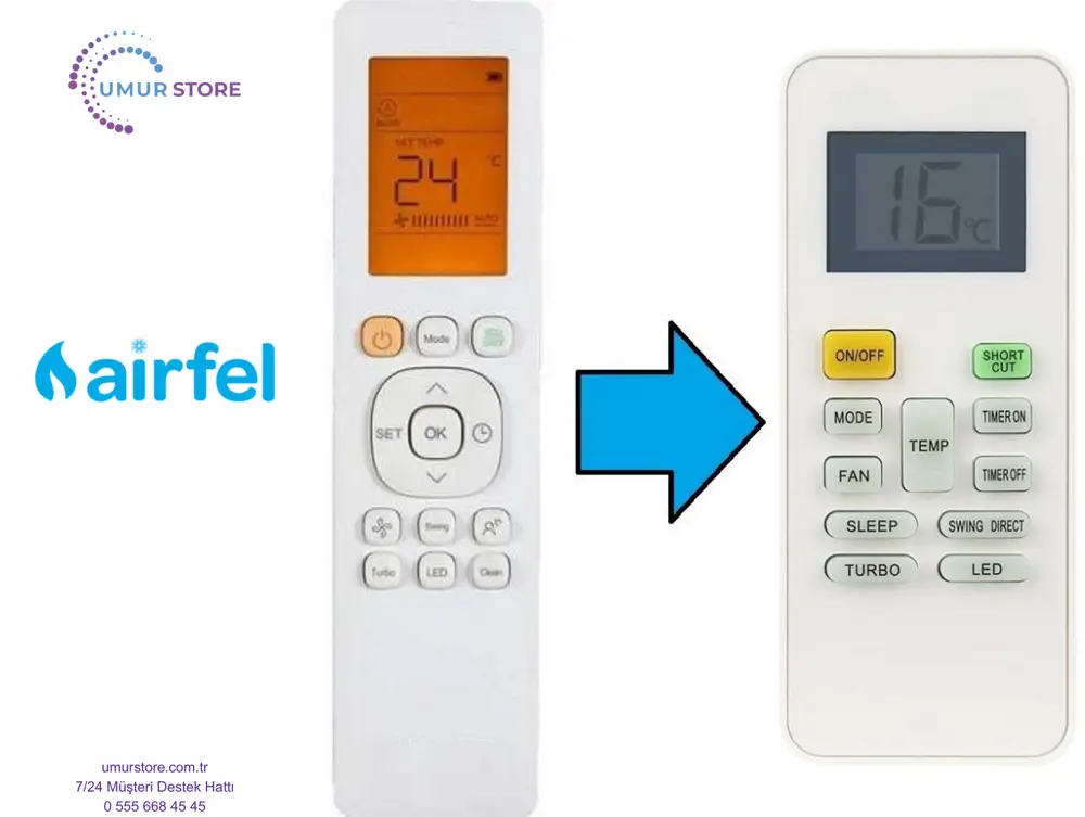 Airfel Klima Kumandası Airfel Klima Kumandası