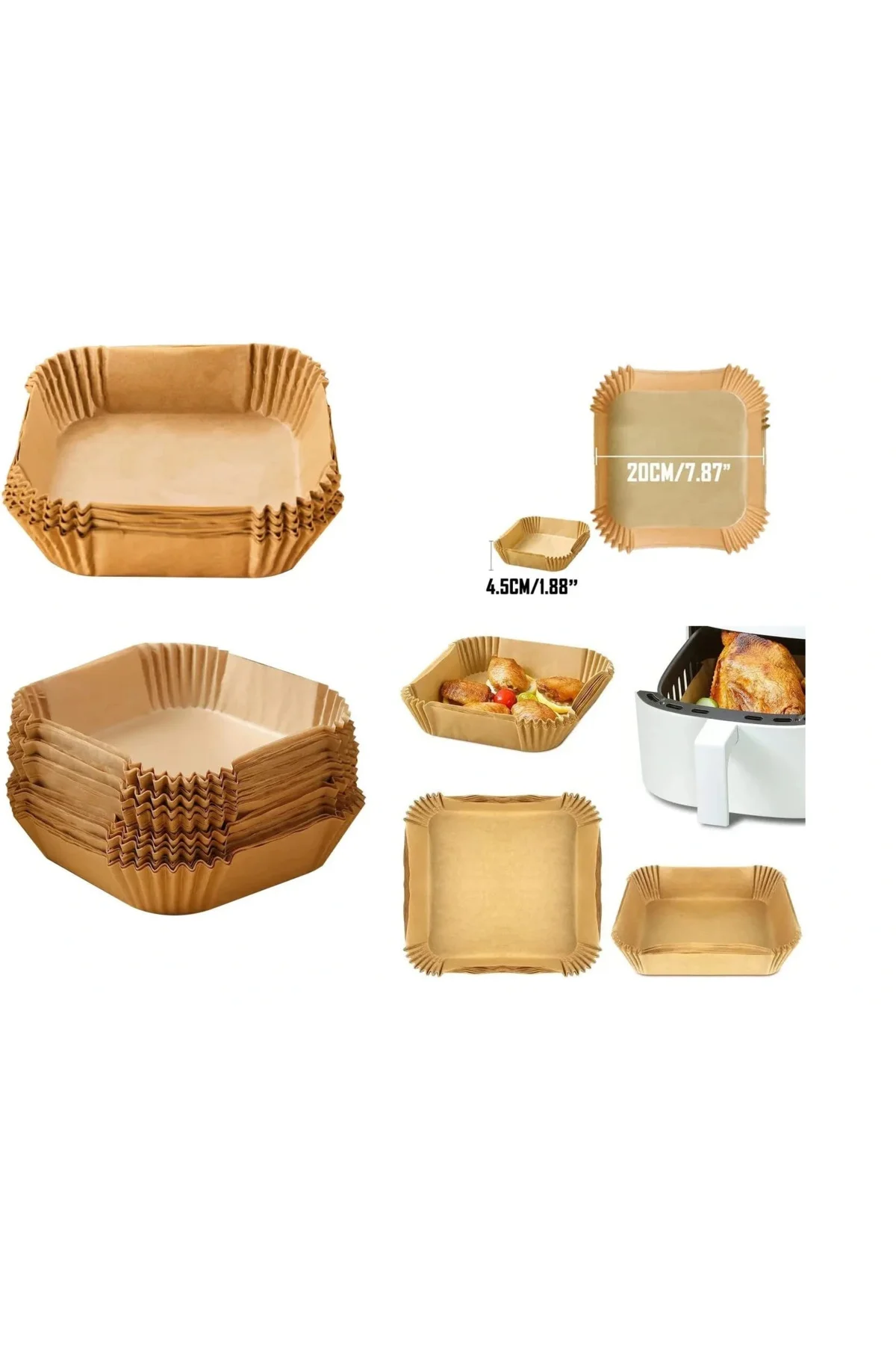 Airfreyer Fritöz Kağıdı Kare Xl / Xxl 50Li Airfreyer Fritöz Kağıdı Kare Xl / Xxl 50Li