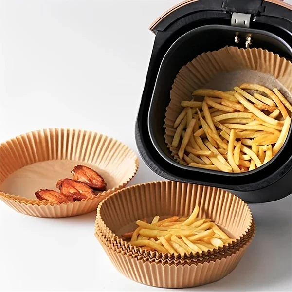 Airfryer Pişirme Kağıdı 50’li Set - Yapışmaz, Yağ Geçirmez, 20 cm