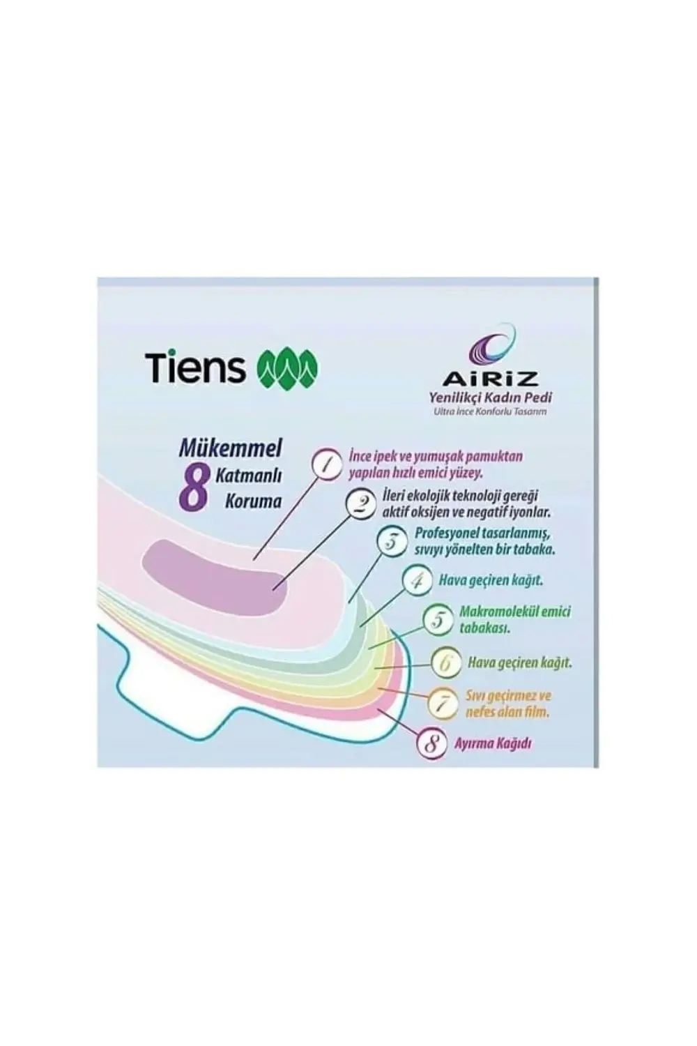 Airiz Hijyenik Kadın Pedi 1 Paket 10 Lu Gündüz 1 Paket 30 Lu Günl
