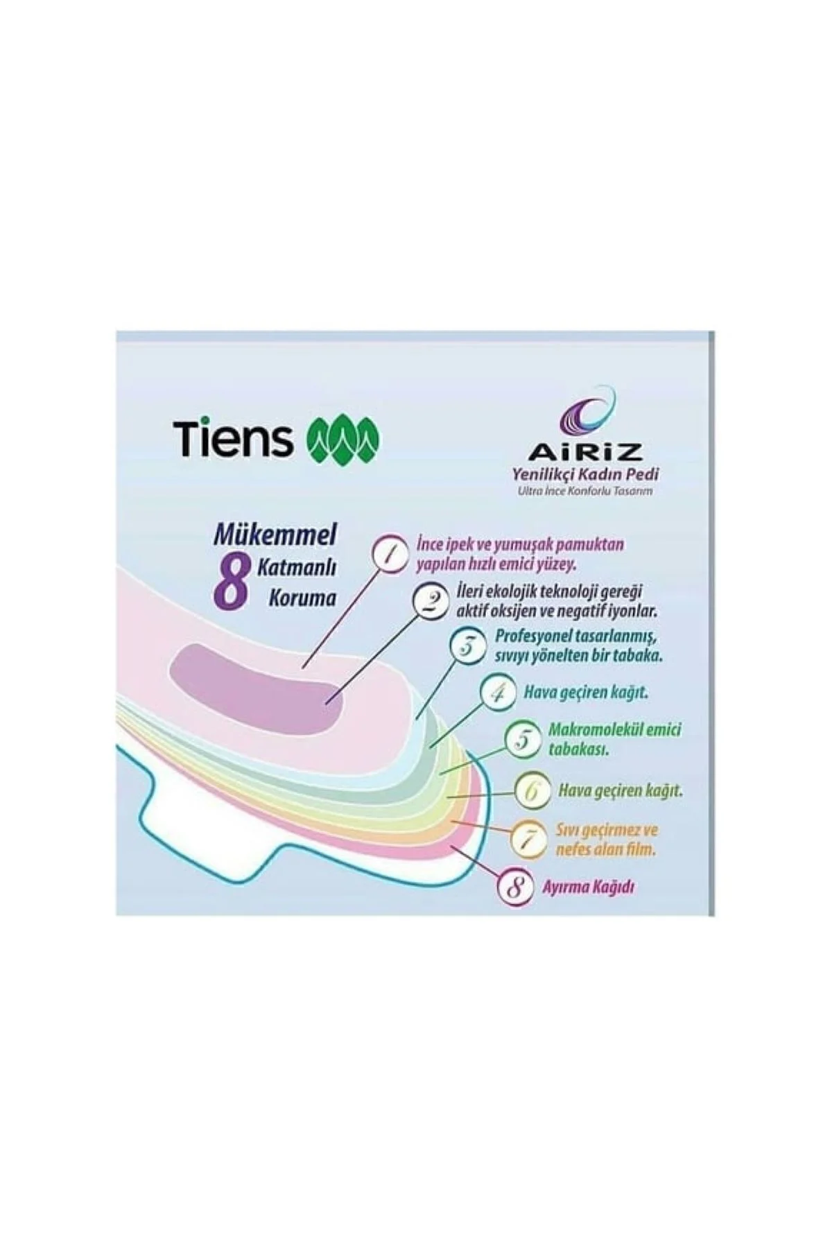 Airiz Hijyenik Kadın Pedi 1 Paket 10 Lu Gündüz 1 Paket 30 Lu Günl