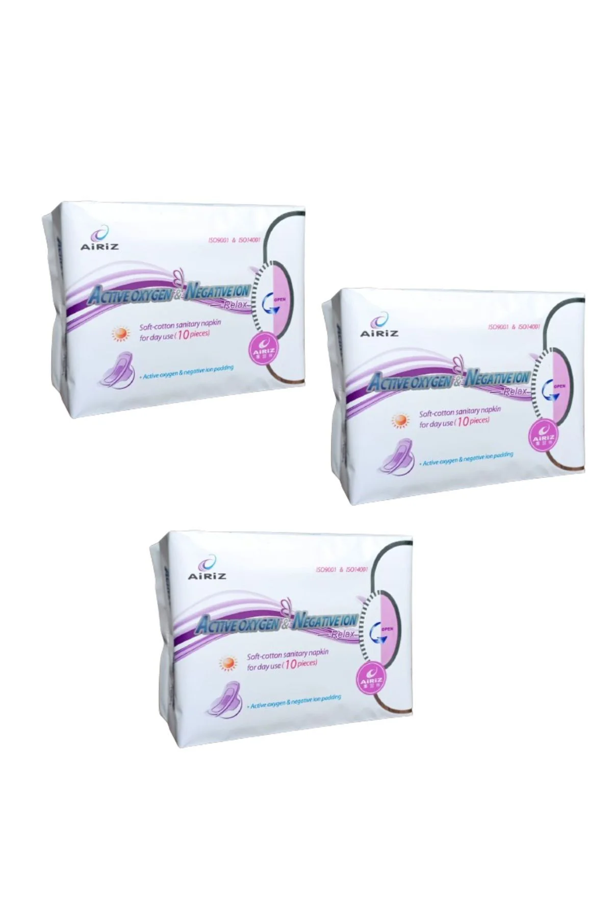 Airiz Hijyenik Kadın Pedi 10' Lu Gündüz Kullanım 3 Paket