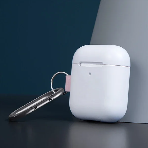 AirPods 1/2 Koruma Silikon Kılıf + Anahtarlık - Woven Label Hook | Drop ve Çizik Koruması