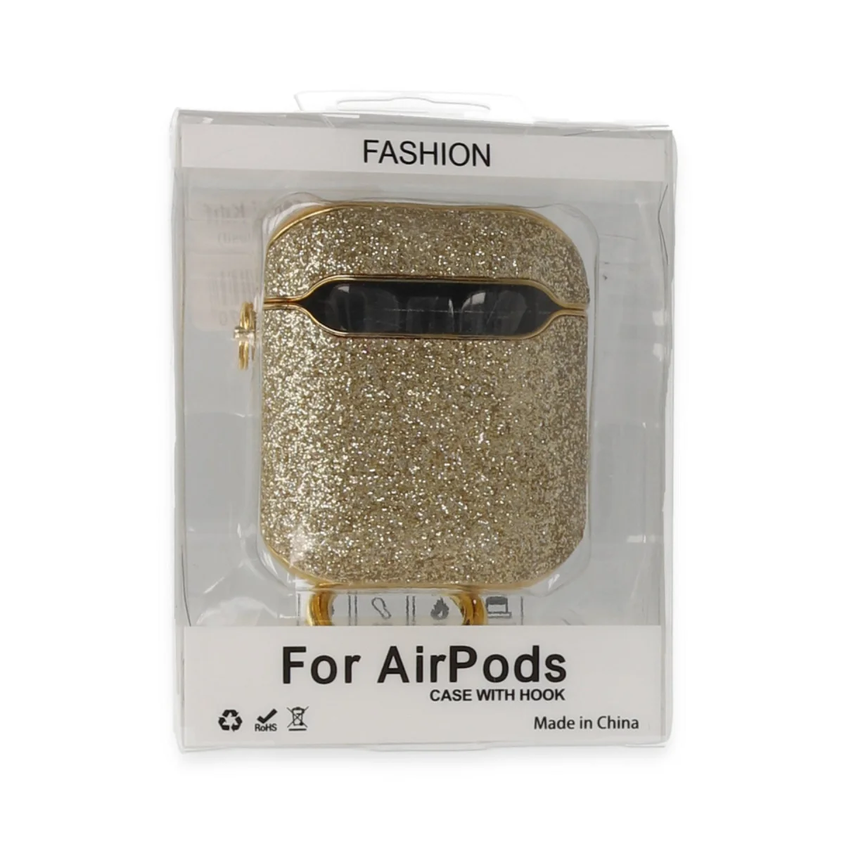Airpods 2 (2.nesil) Spell Simli Kılıf - Altın