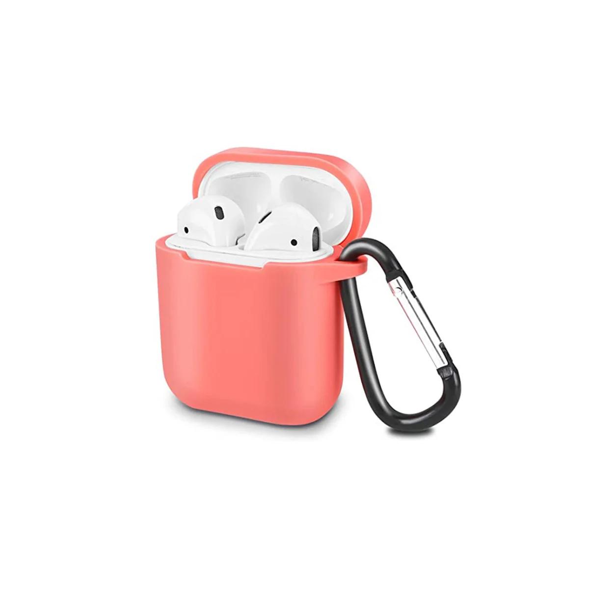 Airpods 2 Kılıfı - Fuşya Sert Silikon Koruyucu Kılıf
