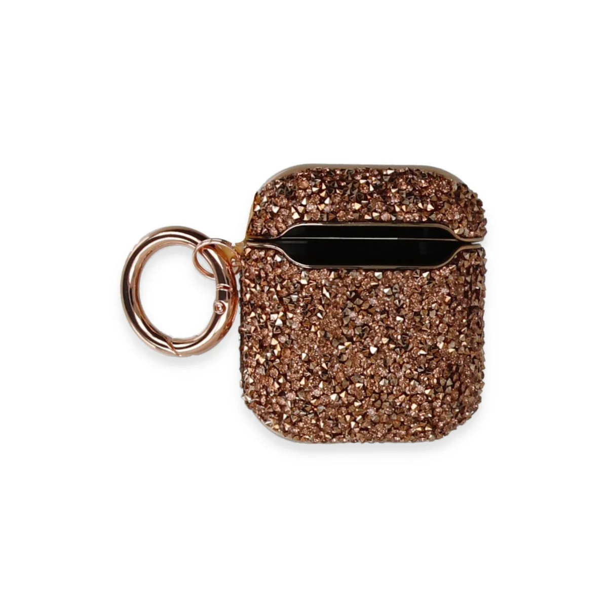 Airpods 2 Mira Taşlı Kılıf - Rose Gold Premium Koruyucu Kılıf