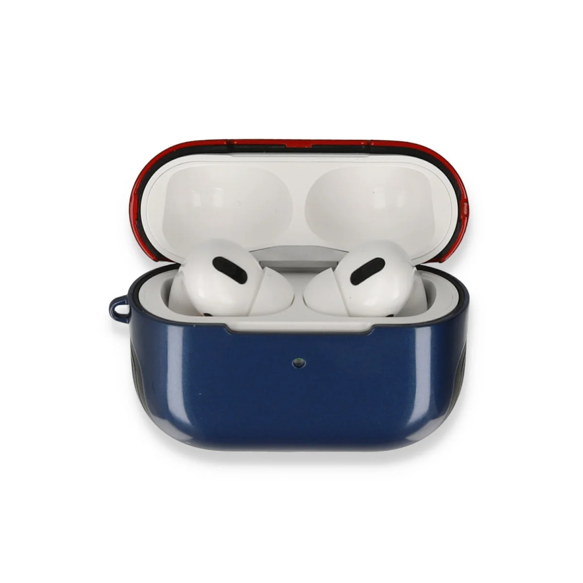 Airpods 3 (3.nesil) 3in1 Kılıf - Lacivert-Kırmızı, Hafif & Nefes Alan Tasarım