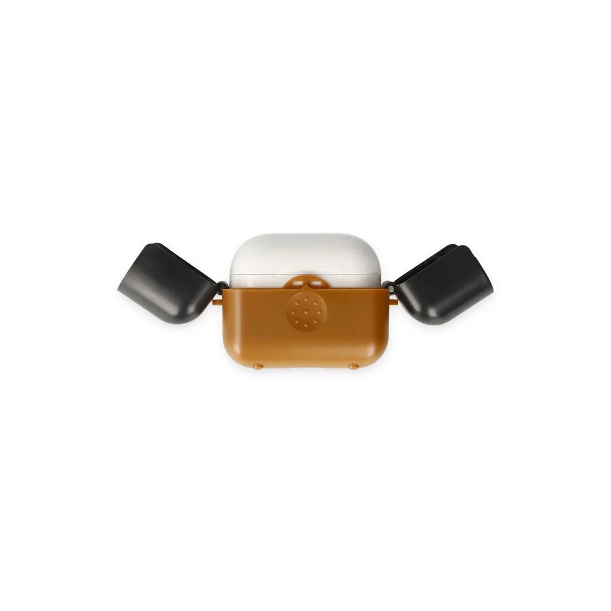Airpods 3 Basmalı Kılıf Kahverengi-Siyah - Dayanıklı ve Şık Koruma Kılıfı