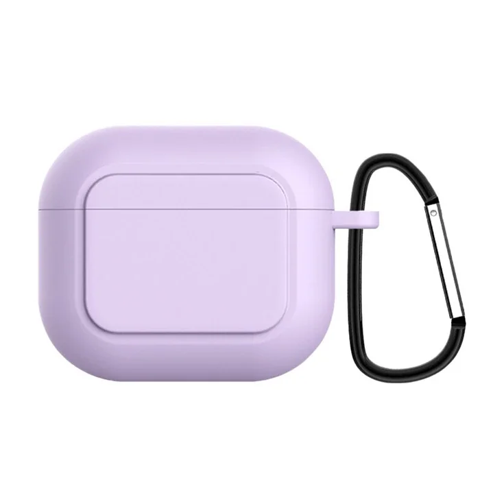 AirPods 3 Kılıfı Kancalı Ultra İnce Silikon Koruyucu Kılıf - Darbe Emici Şeffaf Case
