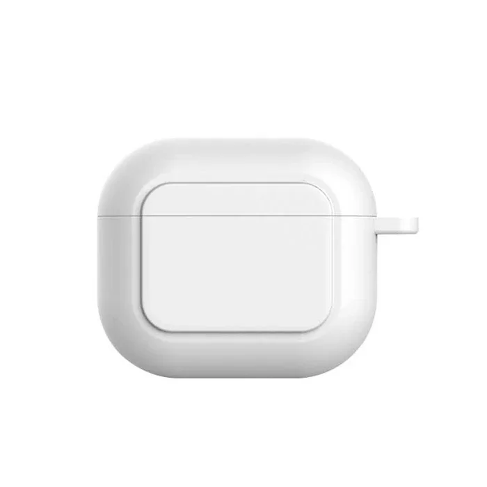 AirPods 3 Kılıfı Kancalı Ultra İnce Silikon Koruyucu Kılıf - Darbe Emici Şeffaf Case