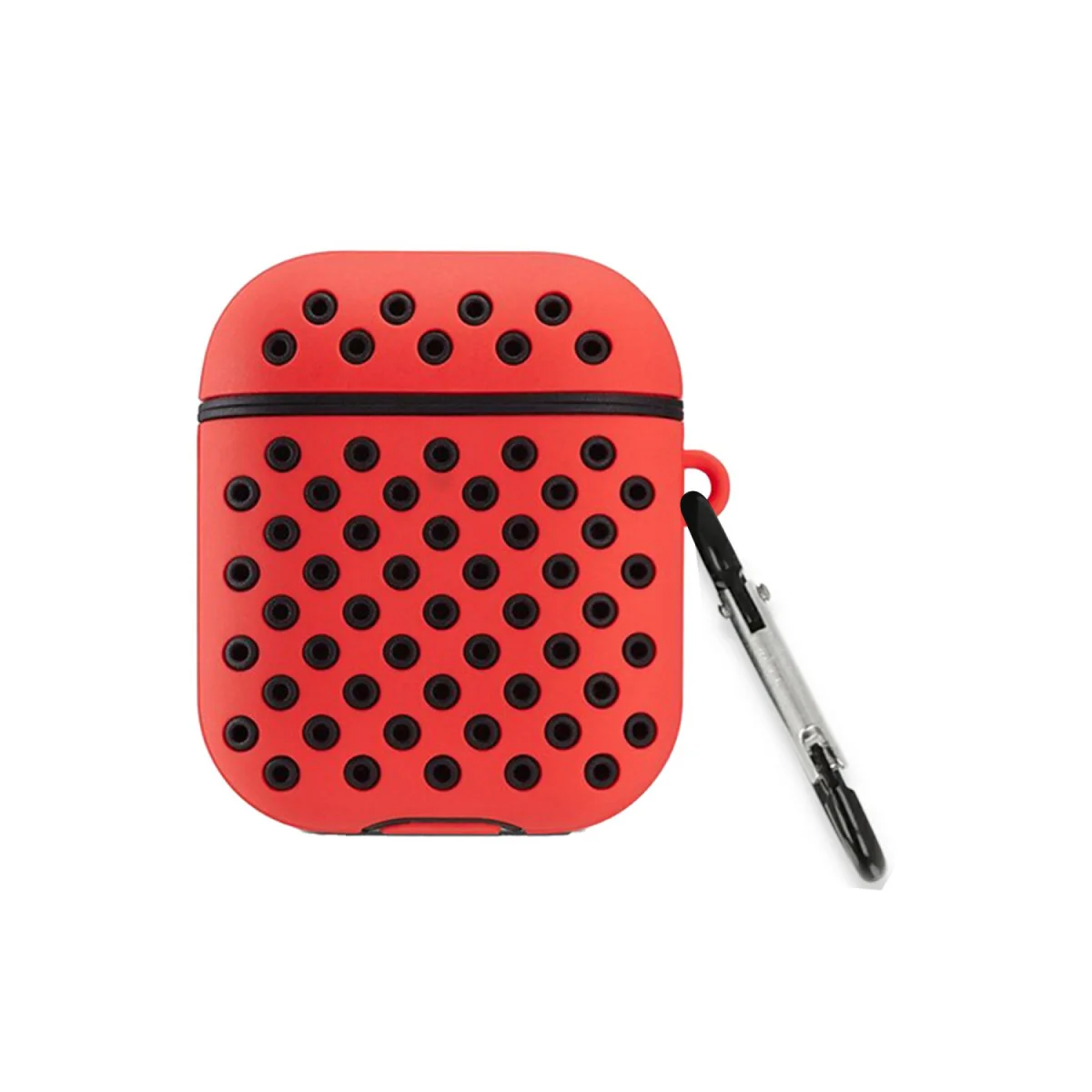 Airpods 3 Spor Delikli Kılıf Kırmızı-Siyah - Askılı ve Güvenli Taşıma