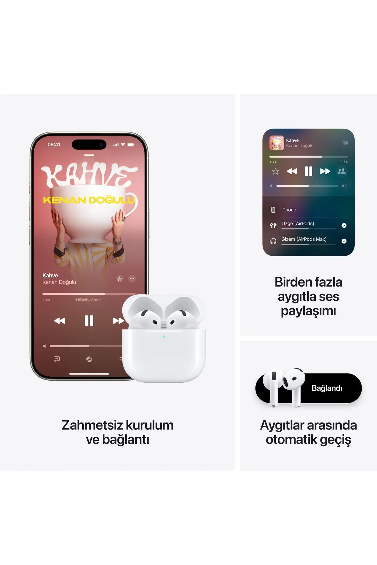 AirPods 4 Aktif Gürültü Engelleme Özellikli MXP93TU/A