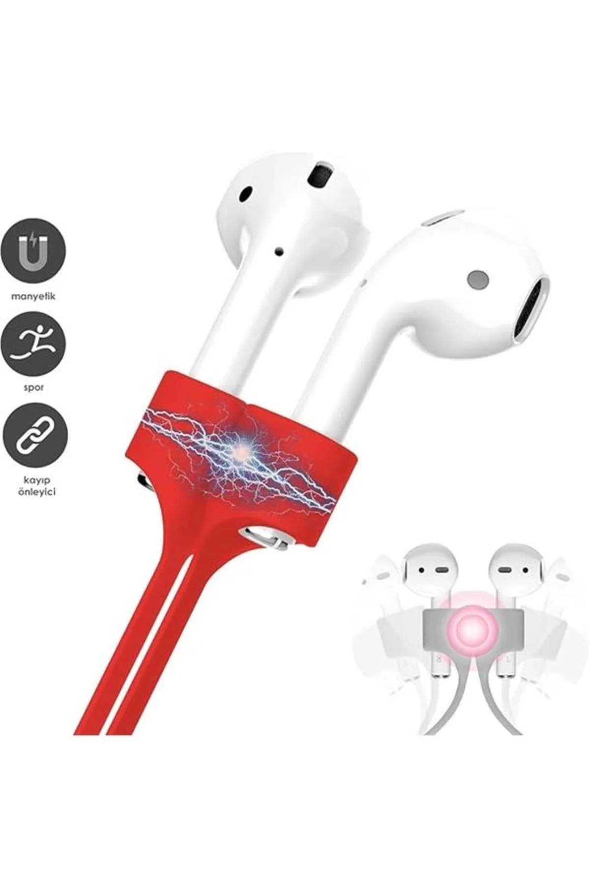Airpods İle Uyumlu Kulaklık Askısı Boyunluk Aparatı Mıknatıslı Ai
