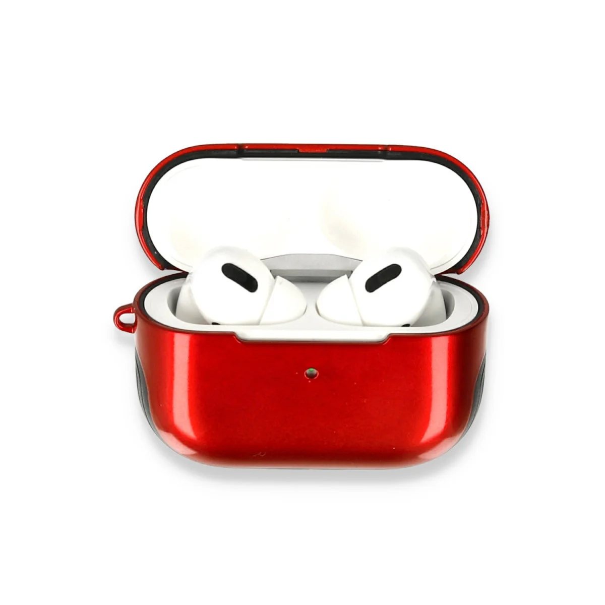 Airpods Pro (1.nesil) 3in1 Kılıf - Kırmızı Askılı Kılıf