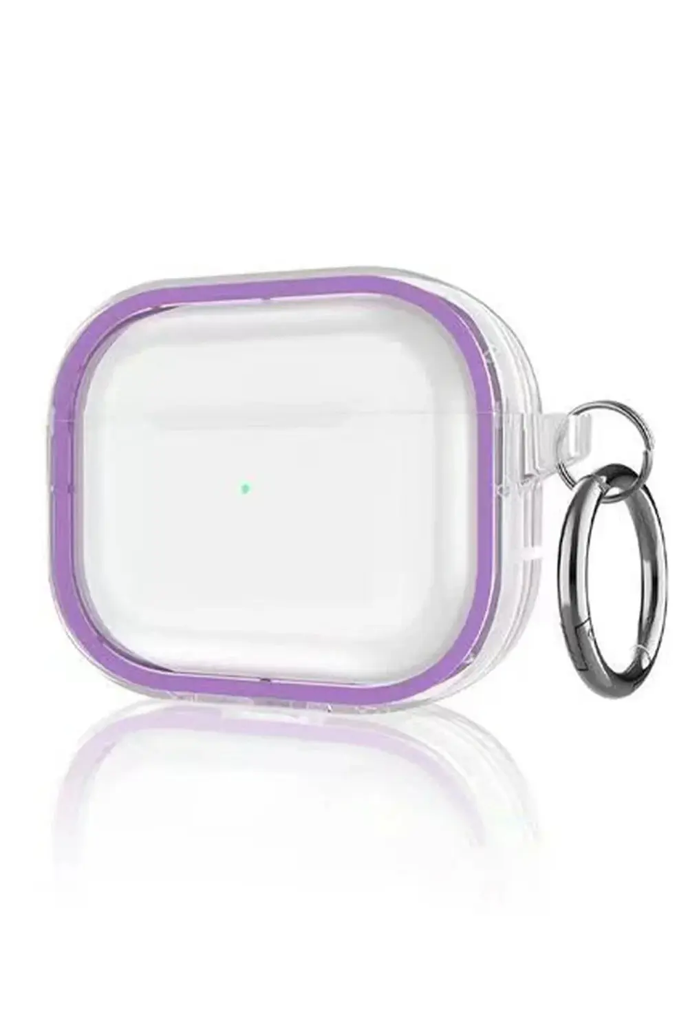 Airpods Pro 2 (2.nesil) Uyumlu  Şeffaf Kılıf - Mor-(5796)