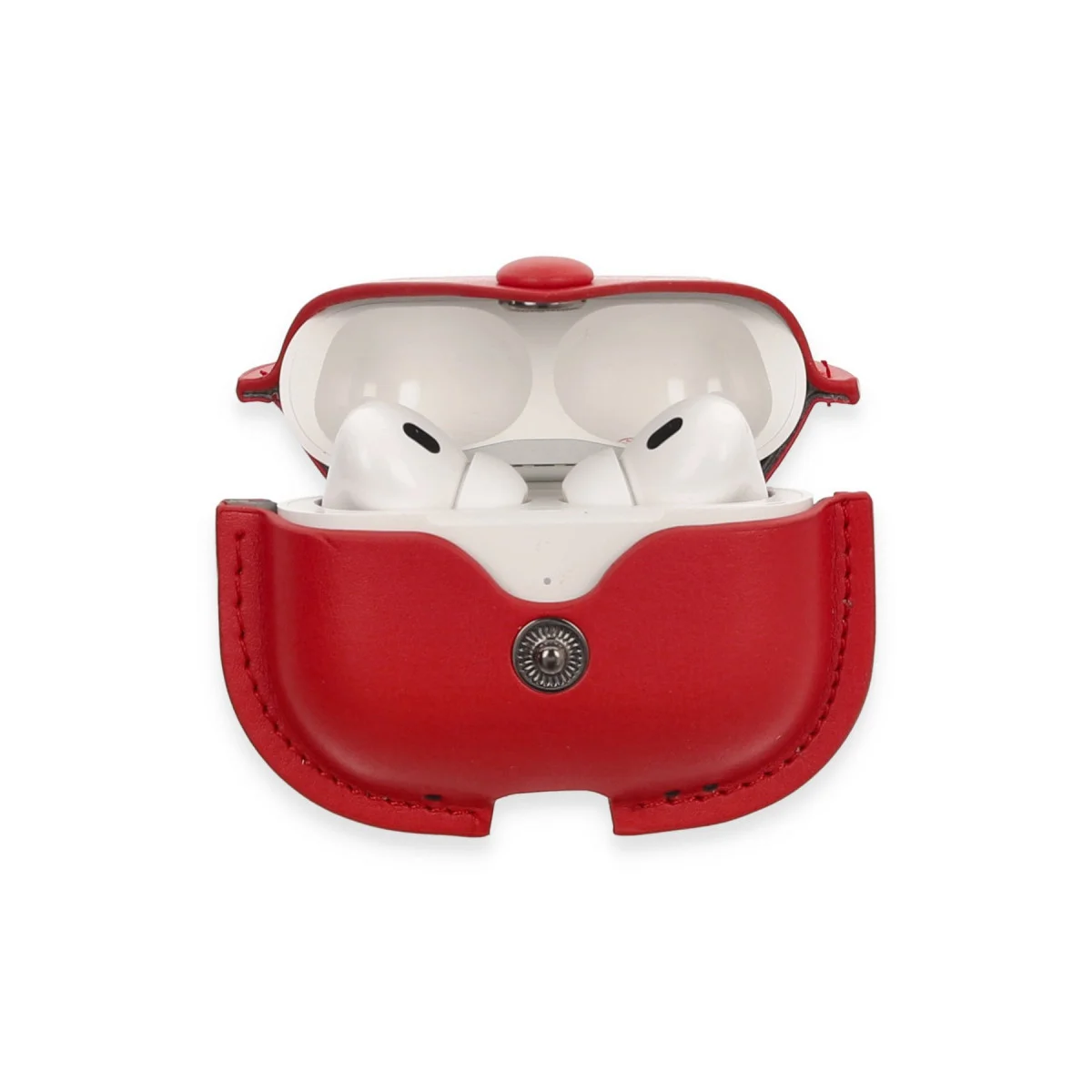 Airpods Pro 2 Deri Kılıf ve Çanta - Kırmızı, Modern ve Koruyucu