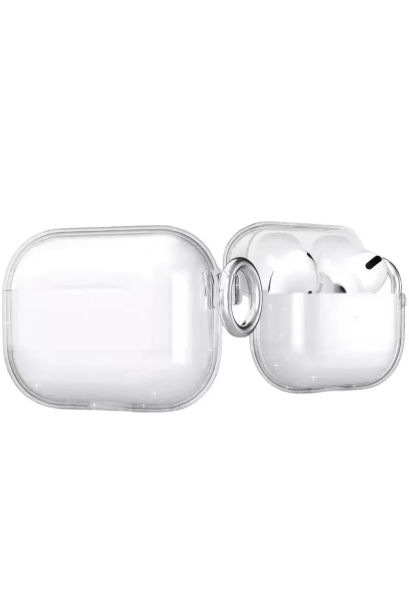Airpods Pro 2 ile Uyumlu Şeffaf Shell Kılıf - Çizilme ve Darbelere Karşı Koruyucu Kılıf