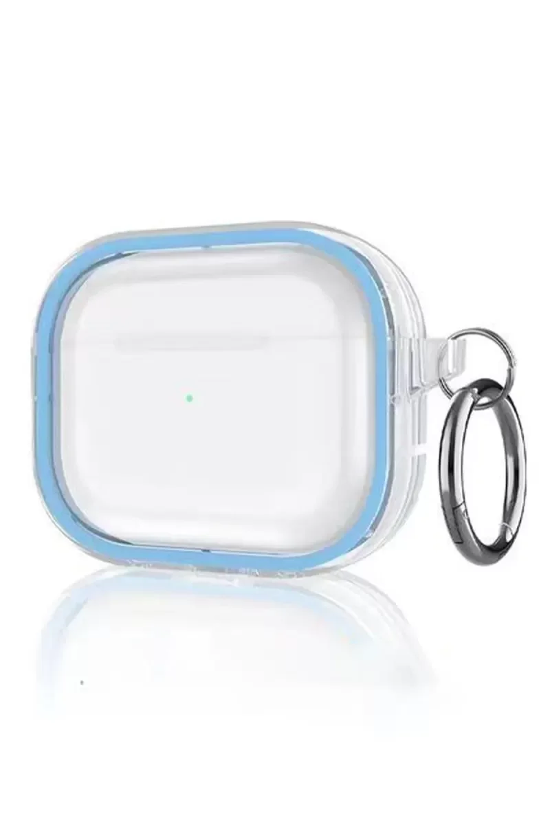 Airpods Pro 2 ile Uyumlu Shiny Şeffaf Kılıf - Sierra Blue