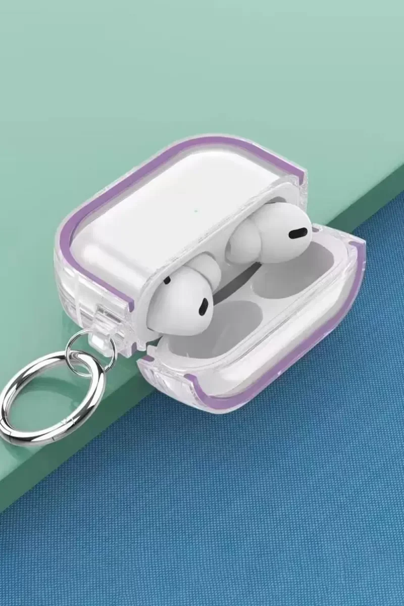 Airpods Pro 2 ile Uyumlu Shiny Şeffaf Kılıf - Sierra Blue