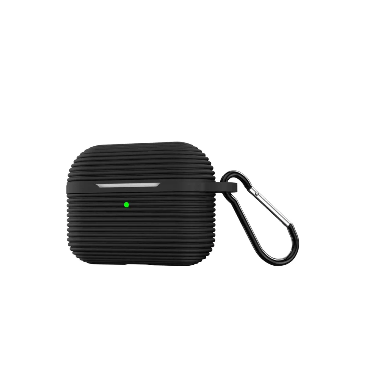 Airpods Pro 3 (3. Nesil) Raven Silikon Kılıf - Siyah - Şarj Işığı Engellemez, Karabiner Aparatlı, Çizilmeye Dayanıklı