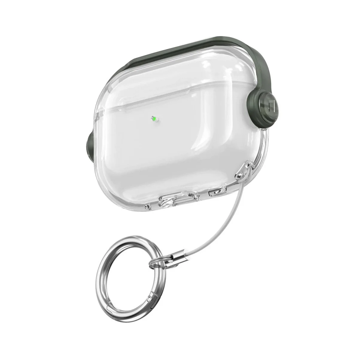 Airpods Pro 3 (3. Nesil) Yeşil Tema Kılıf - 360° Döner Stand ve Vakum Kilit Sistemi