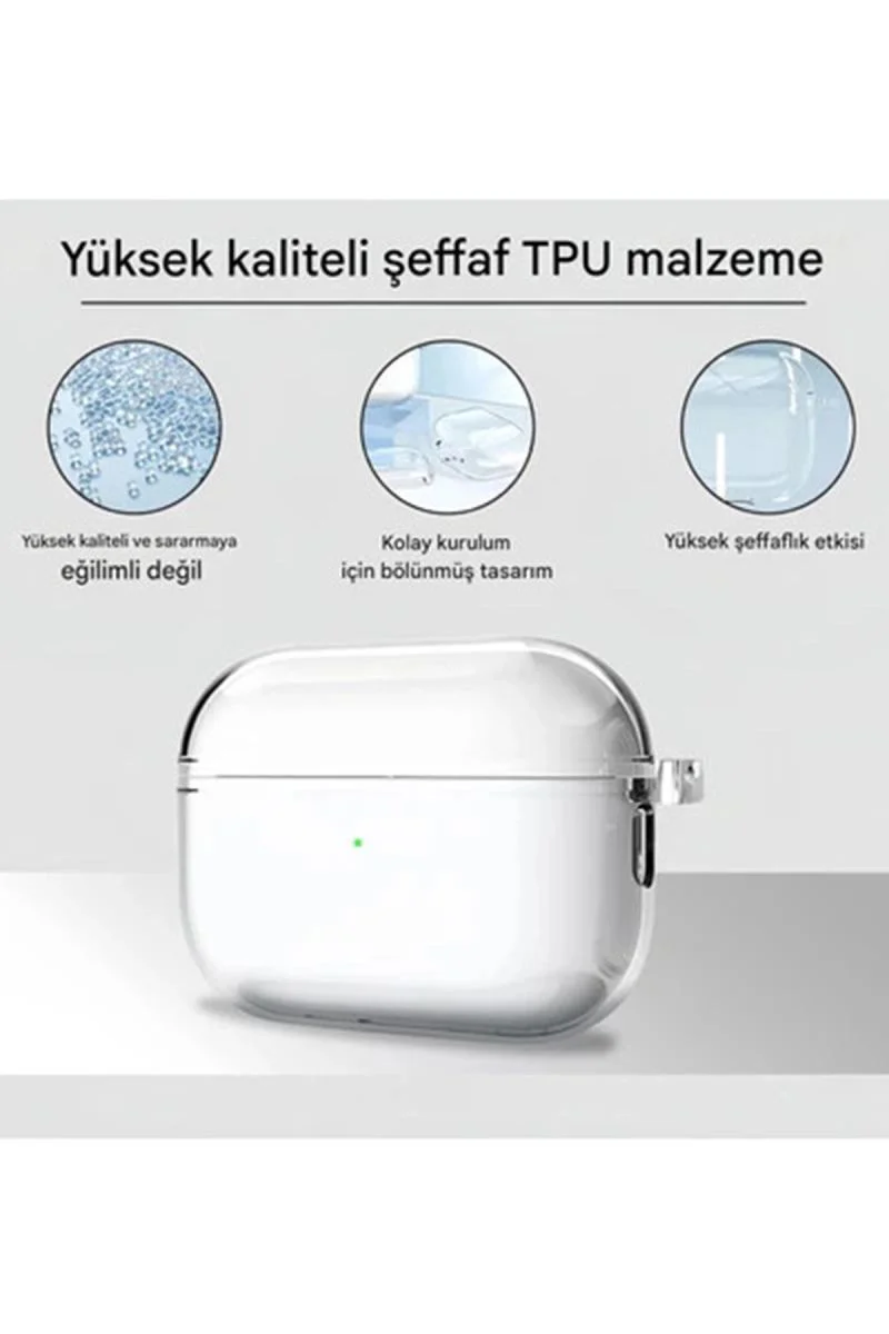 Airpods Pro 3 ile Uyumlu Şeffaf Crystal Clear Kılıf – Ultra Berrak Koruma Fiyatı, Yorumları ve Özellikleri