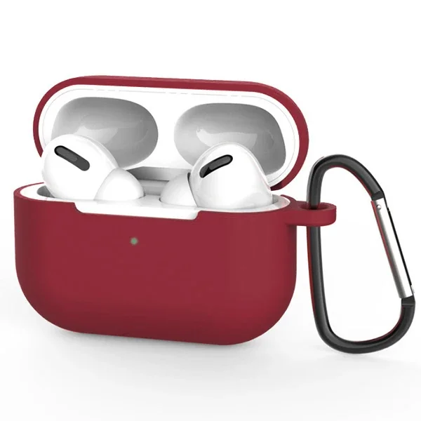 AirPods Pro İnce Silikon Kılıf + Anahtarlık - Sarı Çizilmeye Karşı Koruyucu Kapak