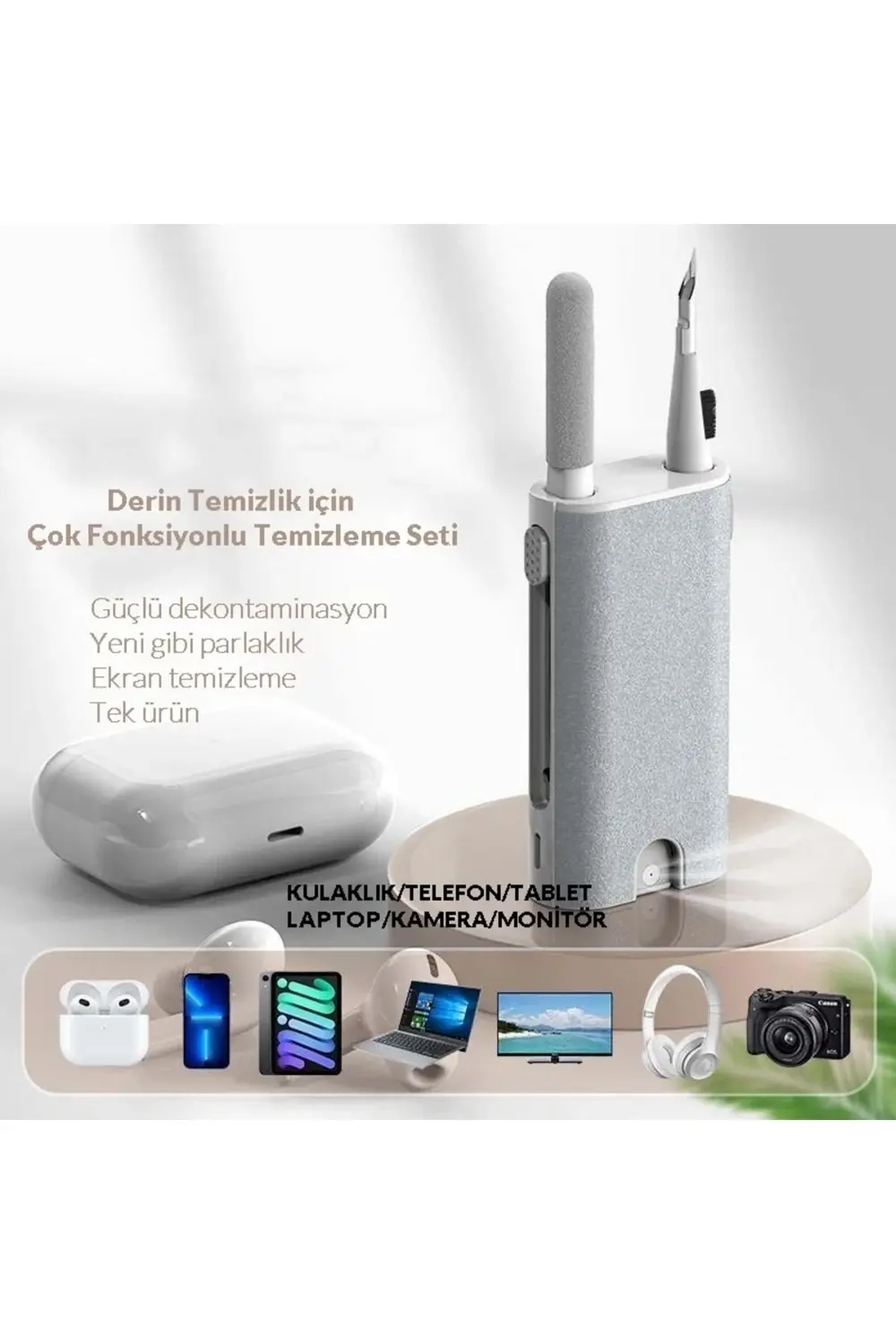 Airpods Temizleme Kiti Kulaklık Ekran Temizleyici 5in1 Taşınabili