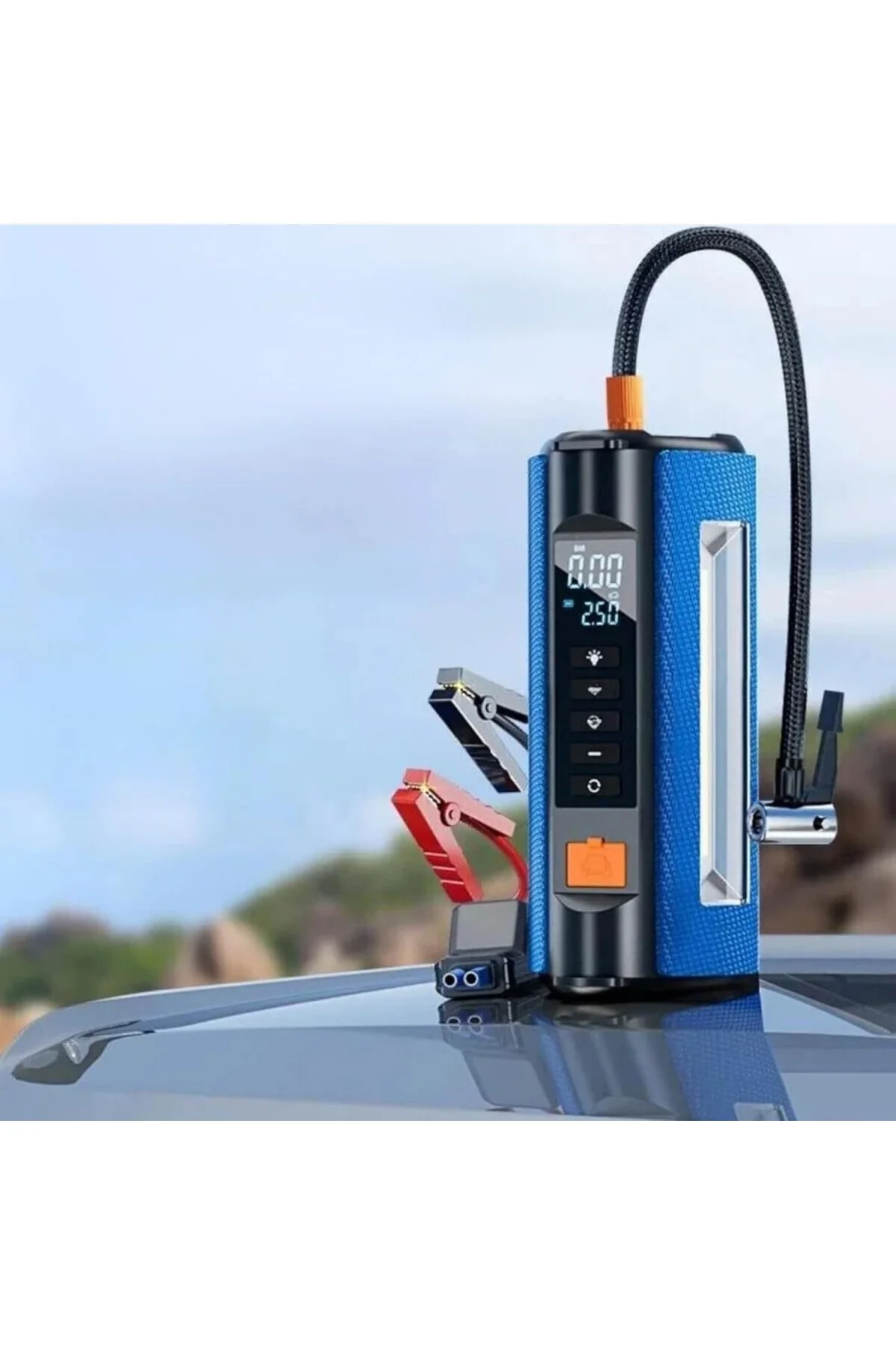 airPro 4 in 1 Şarjlı Akü Ateşleyici Hava Kompresör Lastik Şişiric