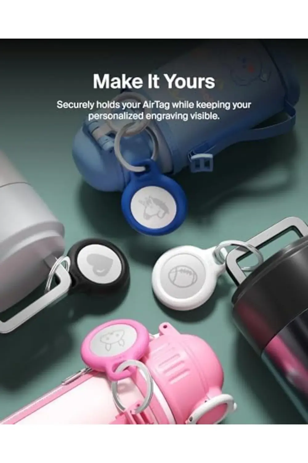 AirTag İçin Anahtarlıklı Secure Holder - Siyah StorePR 1063348